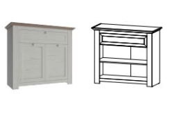 Версаль Комод 2Д1Ш