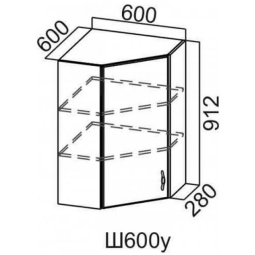 ВОЛНА Ш 600у/912 (60В угол)