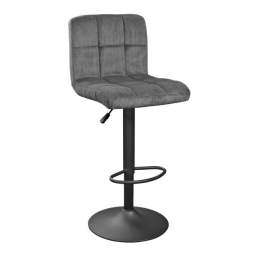 Scaun de bar SB-044~Velvet Dark Grey+Black Leg