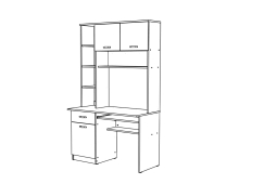 Стол письменный МЛ-16 (1200), Собран