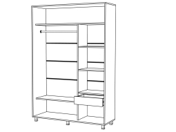 КОРПУС Шкаф купе МЛ-2 (1600*2200*600)