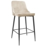 Scaun de Bar Clasic~Beige+Black legs