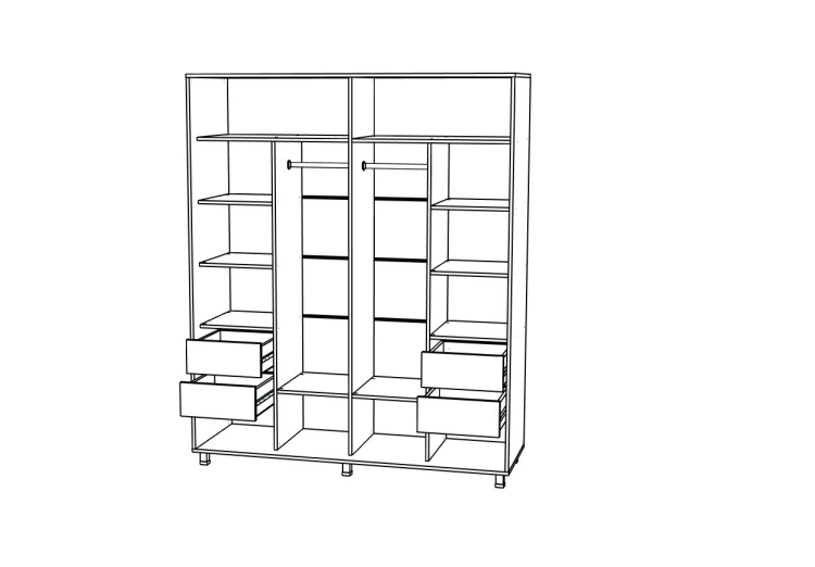 КОРПУС Шкаф купе МЛ-3 (2000*2200*600)