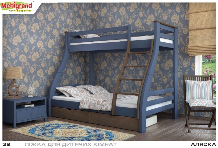 АЛЯСКА 120 х 80 х 200 (2х ярус) (Мебигр), Собран