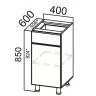 КОРПУС Стол 400 1я1дв, Собран
