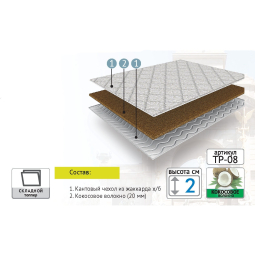 Топпер COCONUT 160x200